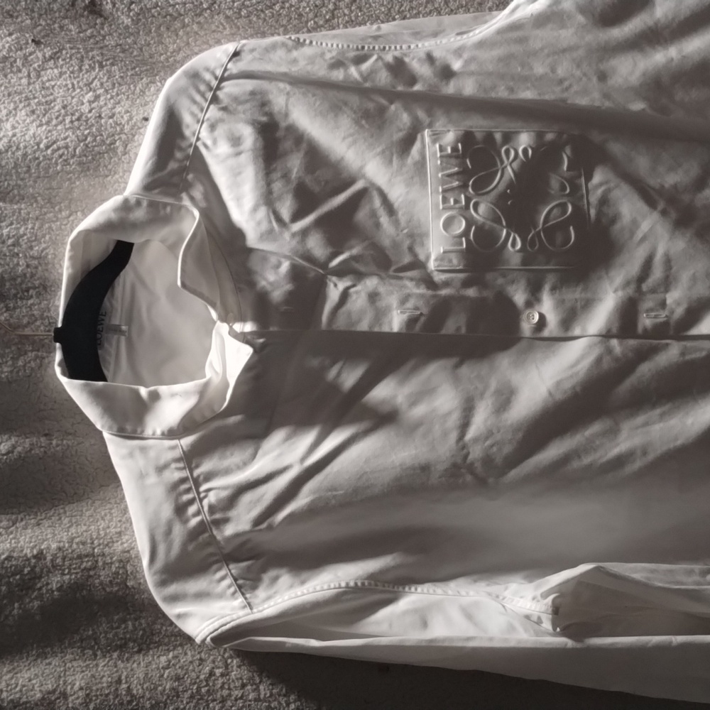Loewe long sleeve dress shirt cream/white